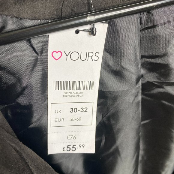 Heart Yours Womens Jacket Polyester Black EUR 58-60 NWT - Picture 6 of 9